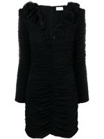 Magda Butrym robe courte à fleurs - Noir