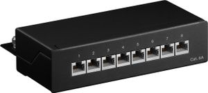 goobay CAT 6a Mini/Desktop Patch Panel, 8 Port patchpaneel