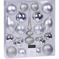 Kerstballen 19 Stuks Zilver