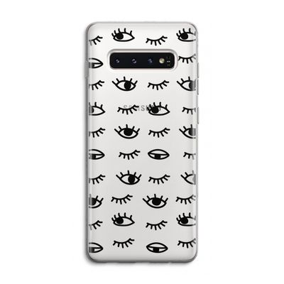 Eye pattern #2: Samsung Galaxy S10 4G Transparant Hoesje
