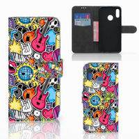 Honor 10 Lite Wallet Case met Pasjes Punk Rock - thumbnail