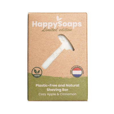 HappySoaps Zeep Shaving Bar Apple & Cinnamon Spice 80gr | Voor Mannen