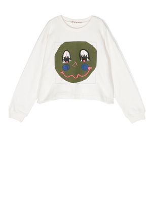 Marni Kids sweat à imprimé graphique - Blanc