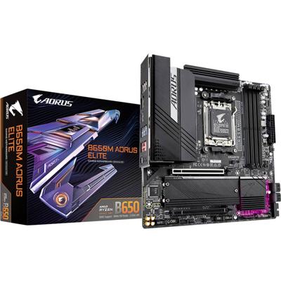 Gigabyte B650M AORUS ELITE Moederbord Socket AMD AM5 Vormfactor ATX