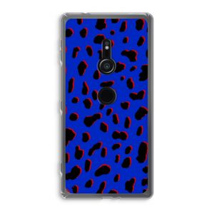 Blue Leopard: Sony Xperia XZ2 Transparant Hoesje