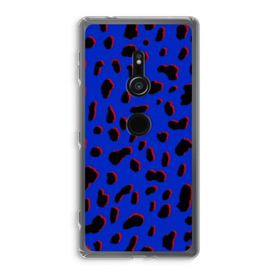 Blue Leopard: Sony Xperia XZ2 Transparant Hoesje