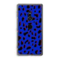 Blue Leopard: Sony Xperia XZ2 Transparant Hoesje