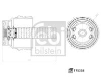 Deksel, oliefilterbehuizing febi Plus 175368