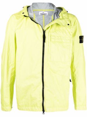 Stone Island coupe-vent à patch Compass - Jaune