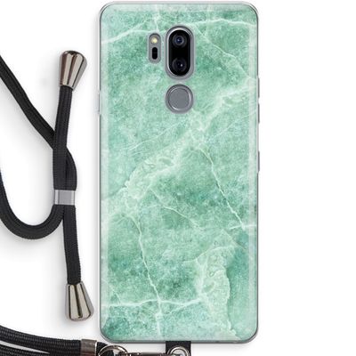 Groen marmer: LG G7 Thinq Transparant Hoesje met koord