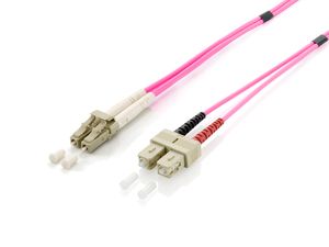 Equip 255538 Glasvezel kabel 20 m 2x LC 2x SC LSZH OM4 Roze