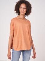 Casual poncho trui van zuiver linnen