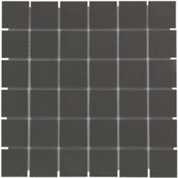 The Mosaic Factory London Mozaiek Tegel Vierkant - Zwart Porselein Ongeglazuurd, R11 309x309 mm