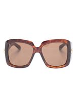 Gucci Eyewear lunettes de soleil oversize à effet écailles de tortue - Marron - thumbnail