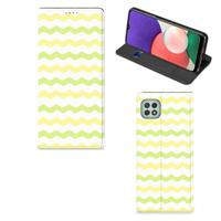 Samsung Galaxy A22 5G | Hoesje met Magneet | Waves Yellow