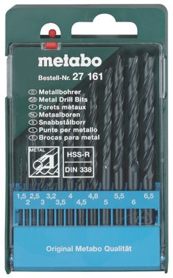 Metabo Accessoires Borencassette, 13 spiraalboren HSS R - 627161000