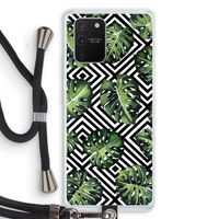 Geometrische jungle: Samsung Galaxy S10 Lite Transparant Hoesje met koord