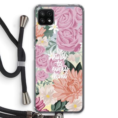Kindness matters: Samsung Galaxy A22 5G Transparant Hoesje met koord