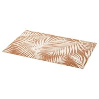Secret de Gourmet tafel placemats Palm Tree - wit/bruin - linnen mix - 45 x 30 cm