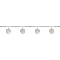 3x solar verlichting lichtsnoer - witte lampionnen - 250 cm - zonne-energie tuinverlichting
