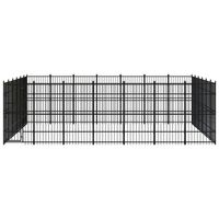 The Living Store Hondenkennel - Stalen Kooi - Groot for - Zwarte kleur - 672 x 576 x 200 cm - Afsluitbare deur