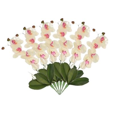 Wit/Roze Orchidee/Phalaenopsis kunstplant takken 44 cm voor binnen