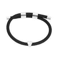 iXXXi Armband Cosy Heart Zwart | Zilver