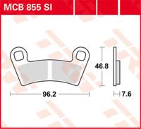 TRW Remblokken, en remschoenen voor de moto, MCB855SI Sinter offroad