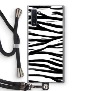 Zebra pattern: Samsung Galaxy Note 10 Transparant Hoesje met koord