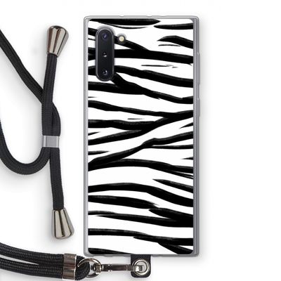 Zebra pattern: Samsung Galaxy Note 10 Transparant Hoesje met koord