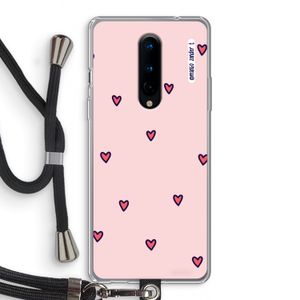 Hartjes: OnePlus 8 Transparant Hoesje met koord