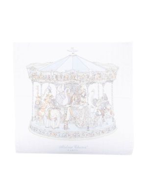 Atelier Choux couverture en maille intarsia - Blanc