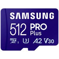 Samsung PRO Plus microSDXC-kaart 512 GB A2 Application Performance Class, v30 Video Speed Class, UHS-I Incl. SD-adapter - thumbnail