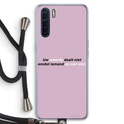 uw waarde daalt niet: Oppo A91 Transparant Hoesje met koord