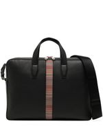 Paul Smith rainbow-stripe leather briefcase - Noir - thumbnail