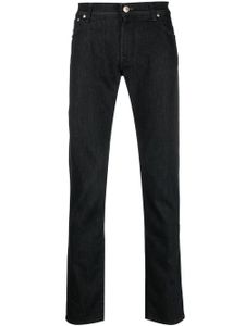 Corneliani jean slim à coupe 5 poches - Noir