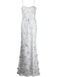 Marchesa Notte Bridesmaids robe longue à broderies - Gris