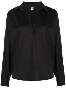 TOTEME blouse à col italien - Noir