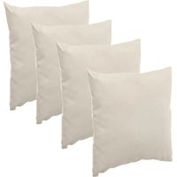 4x stuks bank/sier/tuin kussens voor binnen en buiten - beige - 40 x 40 cm - thumbnail