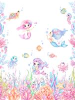 Dutch Cute Walls- Little Mermaids 212x280cm - CW6059-1