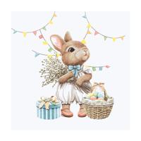 Duni Servetten Bunny Joy 24cm