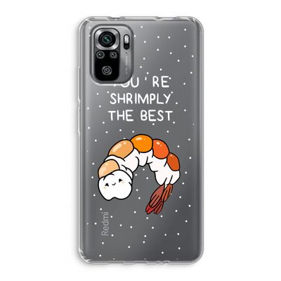 You're Shrimply The Best: Xiaomi Redmi Note 10S Transparant Hoesje