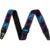 Fender Neon Monogrammed Strap Blue / Purple gitaarband