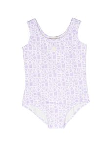 Moncler Enfant maillot de bain à logo imprimé - Violet