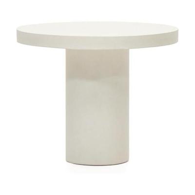 Kave Home Aiguablava tuintafel Ø90 cm cement Wit