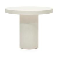 Kave Home Aiguablava tuintafel Ø90 cm cement Wit