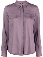 Elisabetta Franchi chemise à col italien - Violet - thumbnail