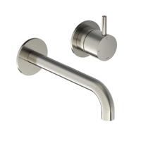 Hotbath Cobber Wastafelkraan inbouw - 18 cm uitloop - geborsteld nikkel CB105EXT18GN HBCB105