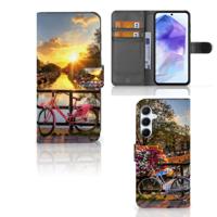 Samsung Galaxy A55 | Flip Cover | Amsterdamse Grachten | Portemonnee hoesje