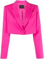 THE ANDAMANE blazer crop à simple boutonnage - Rose